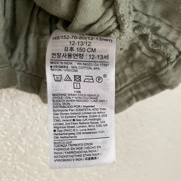 Gap Teen Ruffle Tank Top 12 Sage Green NEW - Picture 6 of 8